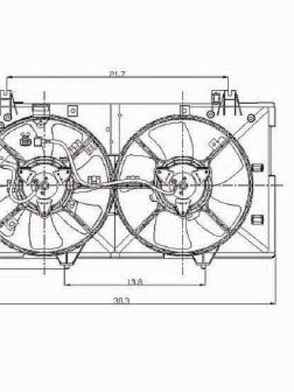 MA3115128 Dual Radiator Fan Assembly