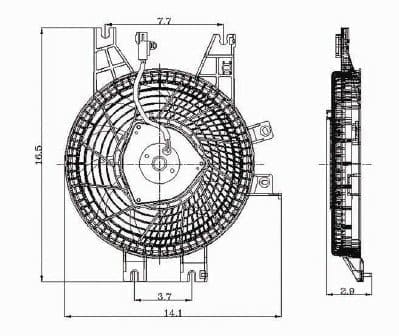 TO3113114 Cooling System Fan Condenser Assembly