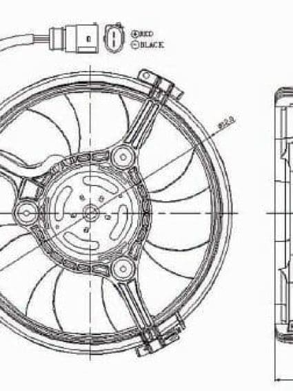 VW3115105 Front Fan Assembly