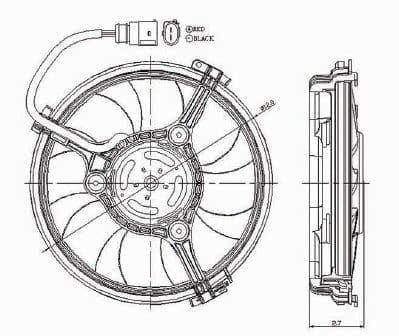 VW3115105 Cooling System Fan Assembly Condenser
