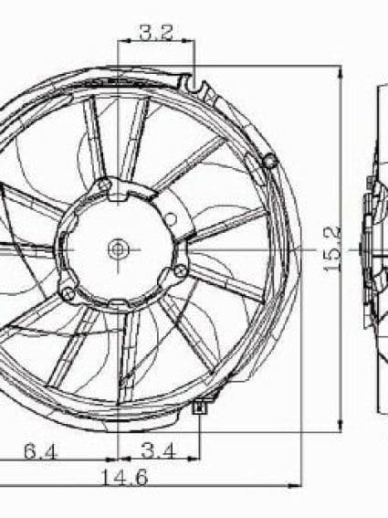 FO3115107 Cooling System Fan Radiator