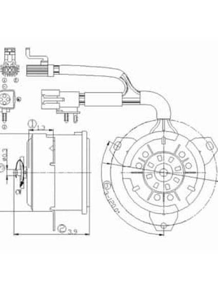 FO3116110 Cooling System Fan Radiator Motor