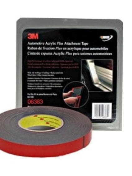 3M Automotive Acrylic Plus Attachment Tape 06382, black, 1/2 in x 20 yd, 45 mil