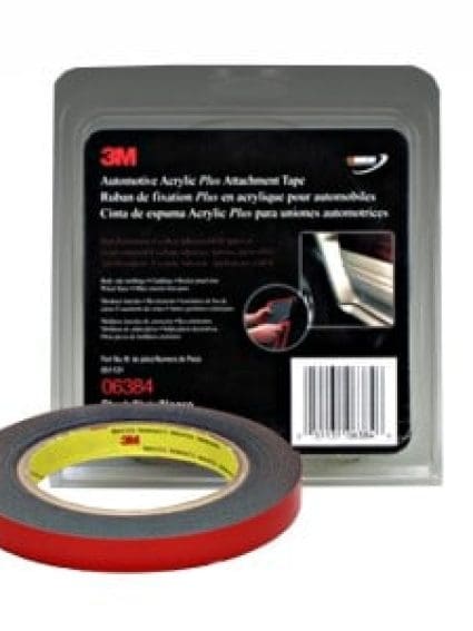 3M Automotive Acrylic Plus Attachment Tape 06382, black, 1/2 in x 20 yd, 45 mil