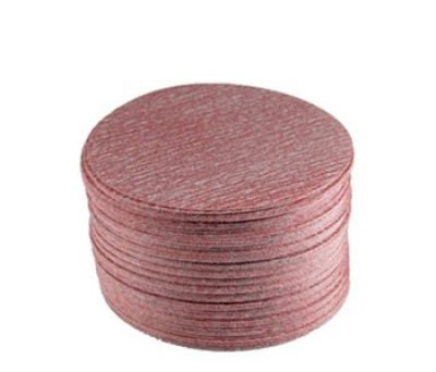 Carbo Sand Paper Round Velcro CAN20269 Red 5 " Grip-On 80 Grit PK 100