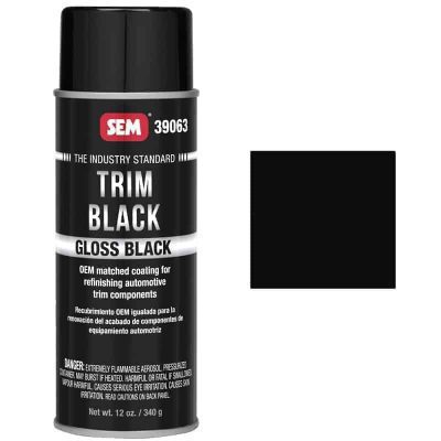 SEM Trim Paint Gloss Black Aerosol 39063