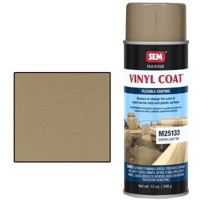 SEM Marine Vinyl Coat Carver Light Tan Flexible Coating 25133