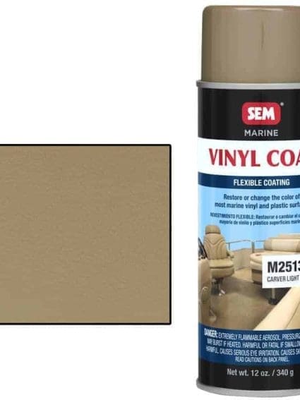 SEM Marine Vinyl Coat Carver Light Tan Flexible Coating 25133