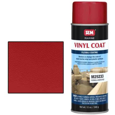 SEM Marine Vinyl Coat Formula Boats Red Flexible Coating 25233