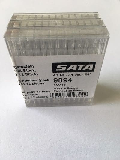 SATA Spray Gun Cleaning 9894 <br/> Nozzel Needles 12 Pack