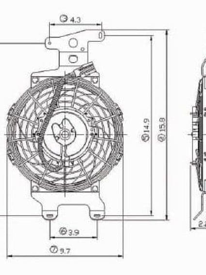 FO3115139 Cooling System Fan Radiator Electric Assembly