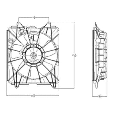 HO3115143 Cooling System Fan Radiator Assembly