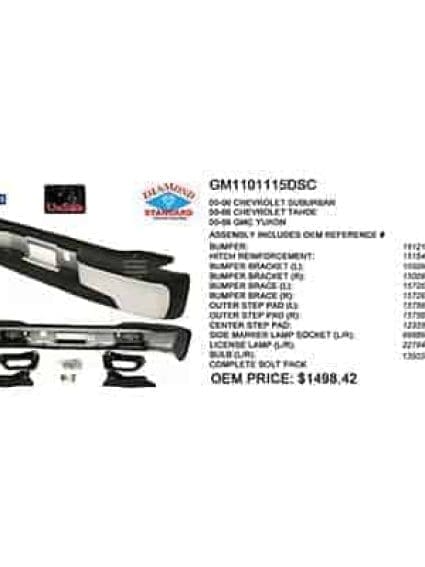 GM1101115DSC Rear Bumper Assembly