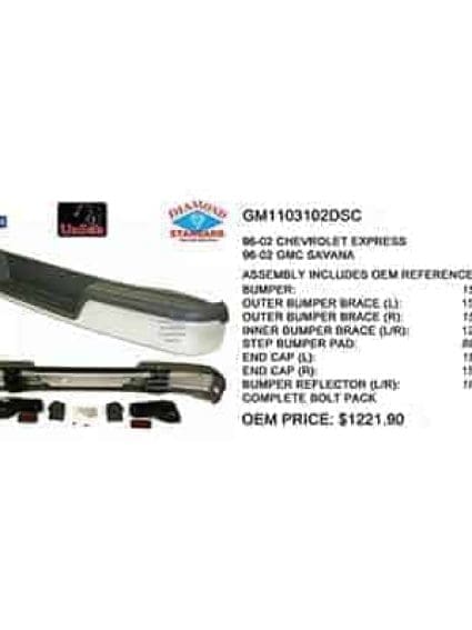 GM1103102DSC Rear Bumper Assembly