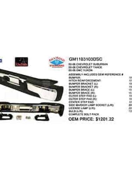 GM1103103DSC Rear Bumper Assembly