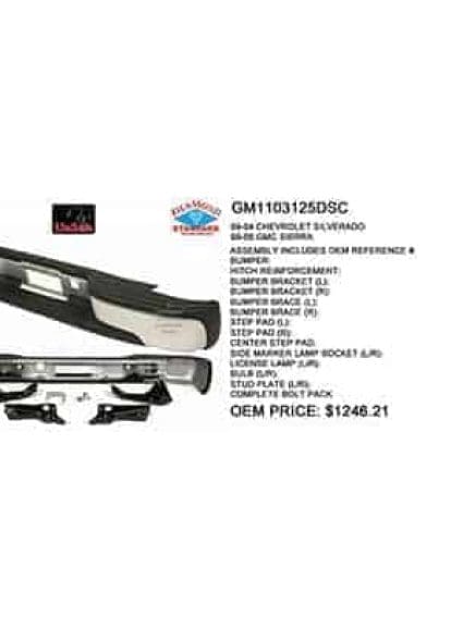 GM1103125DSC Rear Bumper Assembly