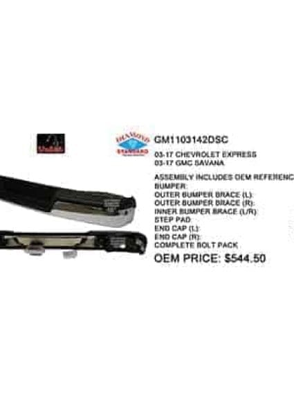GM1103142DSC Rear Bumper Assembly