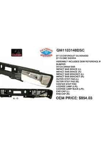 GM1103148DSC Rear Bumper Assembly