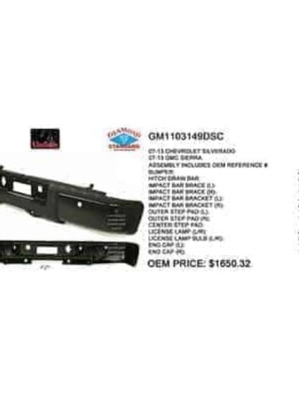 GM1103149DSC Rear Bumper Assembly