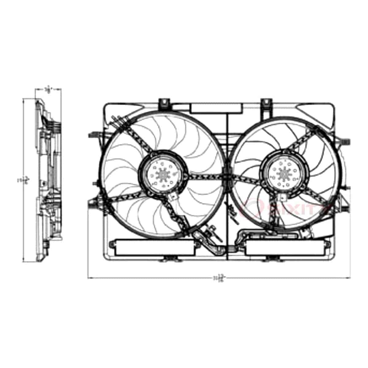 AU3115115 Cooling System Radiator & Condenser Assembly Dual Fan