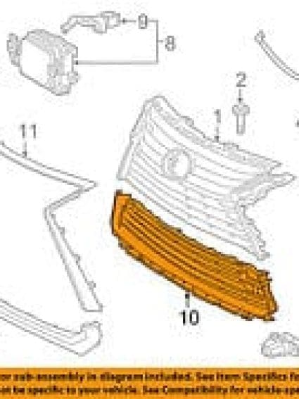 LX1036126 Grille Bumper