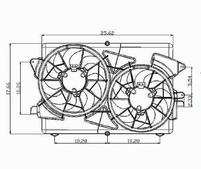 GM3117103 Cooling System Fan Dual Radiator & Condenser Assembly