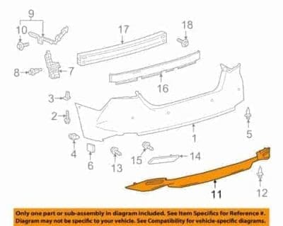 TO1195113C Rear Bumper Valence Panel