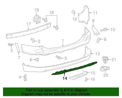 TO1195114C Rear Bumper Lower Valance Panel