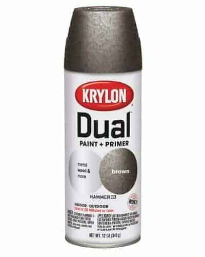Krylon Paint Dual Superbond DUP48842 Brown Hammered Finish 340g 12oz