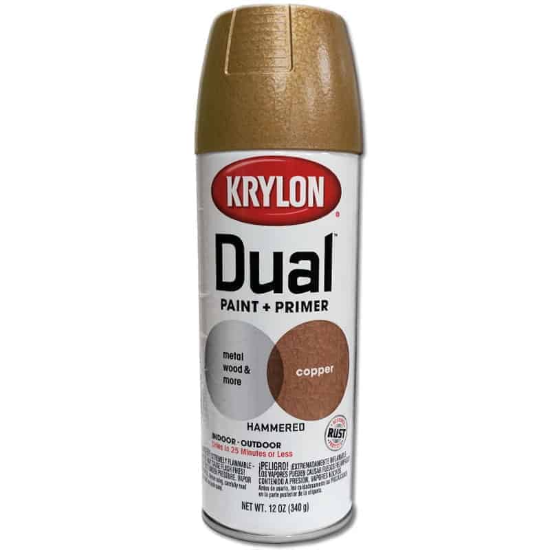 Krylon Paint Dual Superbond DUP48843 Copper Hammered Finish 340g 12oz