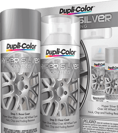 Dupli-Color Paint Hyper Silver Coating DUPCHSK100 Kit 2 Cans