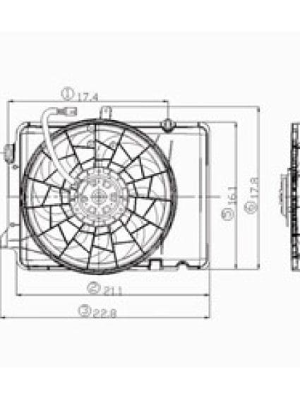 FO3115114 Cooling System Fan Radiator Electric Assembly