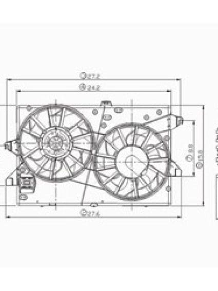 FO3115115 Cooling System Fan Radiator