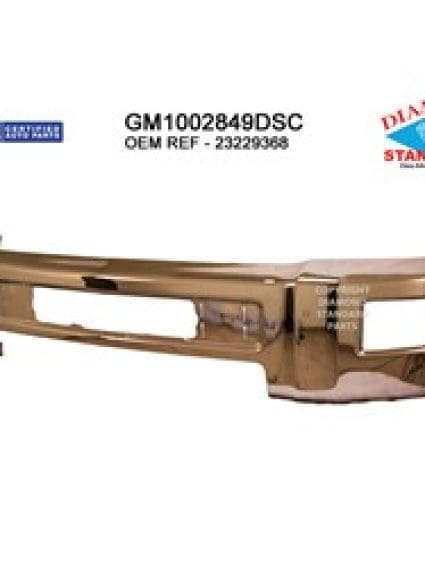 GM1002849DSC Front Bumper Face Bar
