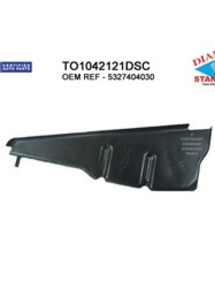 TO1042121DSC Driver Side Front Bumper Cover Bracket