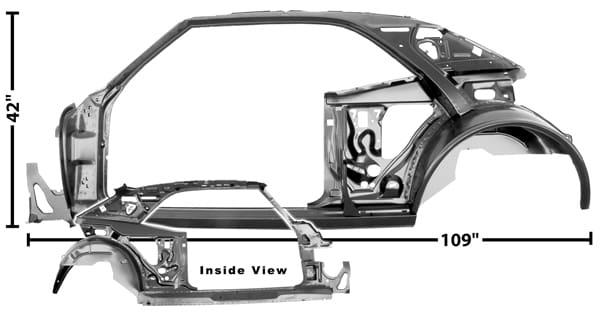 GLA1021B Body Panel Quarter Door Frame Assembly
