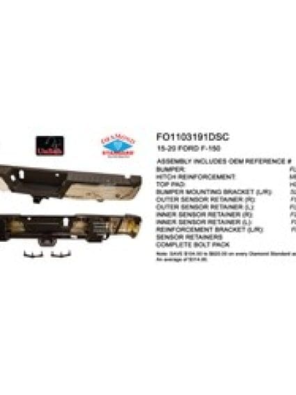 FO1103191DSC Rear Bumper Assembly