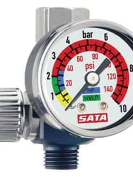 SATA Spray Gun Regulator 27771 <br/> Air Regulator W/ Gauge 1/4"