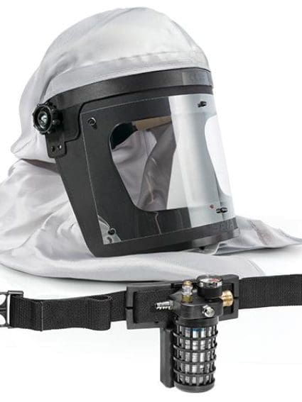 SATA Spray Mask Full Face 60707 <br/> Plus Hood W/ Industrial Belt Valve