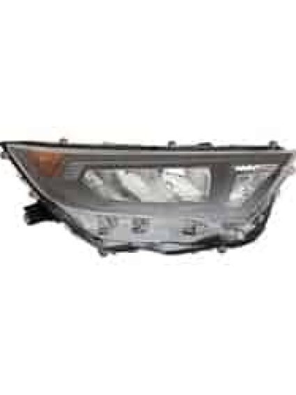 TO2519200C Passenger Side Headlight Lens and Housing