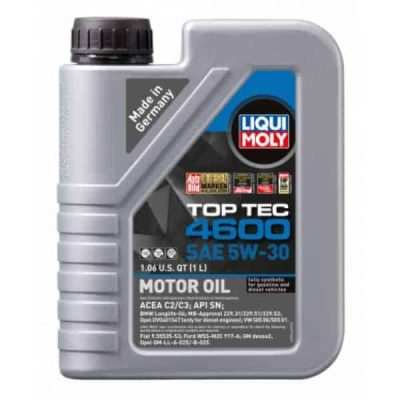 Liqui-Moly Engine Oil Synthetic LQM20446 Top Tec 4600 SAE 1L 5W-30