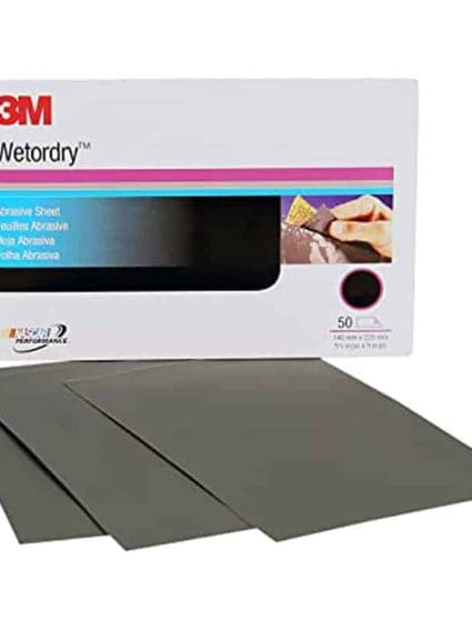 3M Wetordry Abrasive Sheet 401Q, 02045, 2500, 5 1/2 x 9 in, 50 sheets per carton