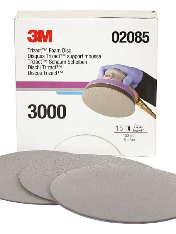 3M Sand Paper Trizac 3M02085 Hookit 3000 Grit Foam Disc6 " 15 PK