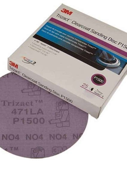 3M Trizact Hookit Clear Coat Sanding Disc 1500 Grit, 02094, 3 Inch, 25 Discs per Carton