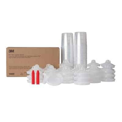 3M PPS Lid and Liner Kit, 16000, Standard (22 fl oz), 200 Micron Filter, 50 Lids & Liners per kit