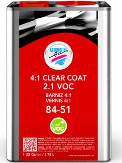 Automotive Art Clear Coat 84-51 AART-84-51-G 4:1 Clear 2.1 VOC 4L