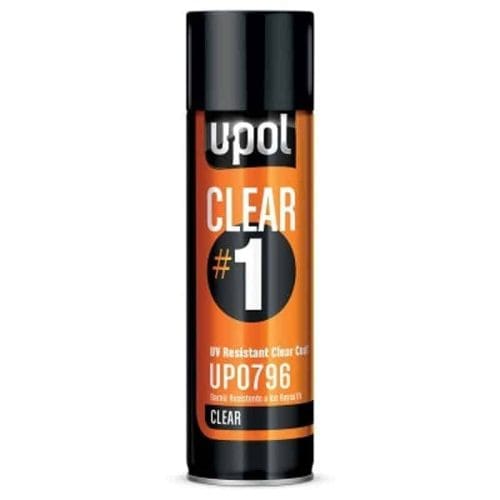 U-Pol Clear Coat Spray UP0796 Clear # 1 UV Resistant Clearcoat