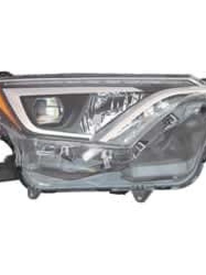 TO2519190C Passenger Side Headlight Lens and Housing