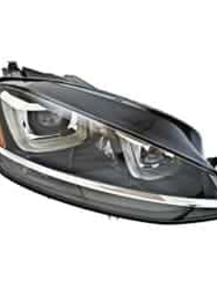 VW2519121 Passenger Side Headlight Lens and Housing