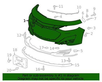 GM1000A37C Front Bumper Cover
